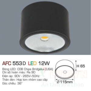 Alternative view of Đèn lon ốp trần nổi Anfaco AFC-553D-12W