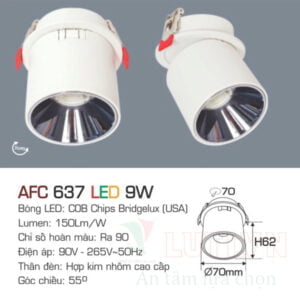 Alternative view of Đèn lon ốp trần nổi Anfaco AFC-637-9W