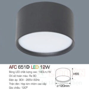 Alternative view of Đèn doWnlight nổi Anfaco Led AFC-651D-12W