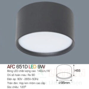 Alternative view of Đèn doWnlight nổi Anfaco Led AFC-651D-9W