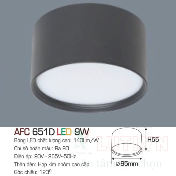 Đèn doWnlight nổi Anfaco Led AFC-651D-9W - Ảnh 2