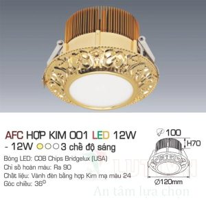 Đèn led doWnlight Anfaco AFC-Hợp kim 001-12W