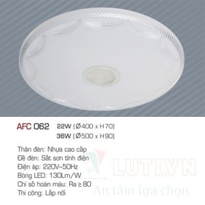 Alternative view of Đèn led ốp trần Anfaco AFC-062-22W-3CĐ