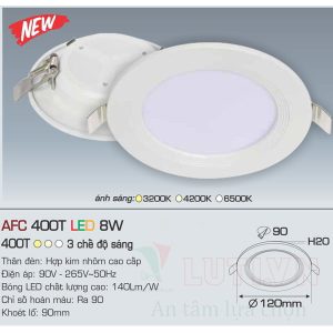 Đèn led DoWnlight Anfaco AFC-400T-8W-3CĐ