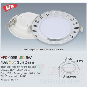 Đèn led DoWnlight Anfaco AFC-402B-8W-3CĐ