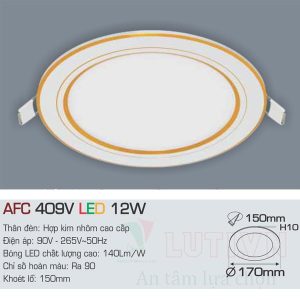 Alternative view of Đèn led Panel Anfaco AFC-409V-12W