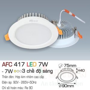 Đèn led âm trần Anfaco AFC-417-7W