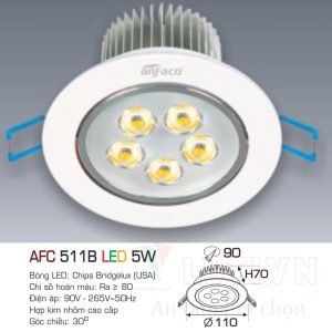 Alternative view of Đèn led âm trần Anfaco AFC-511B-5W
