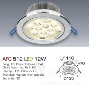 Alternative view of Đèn led DoWnlight Anfaco AFC-512-12W