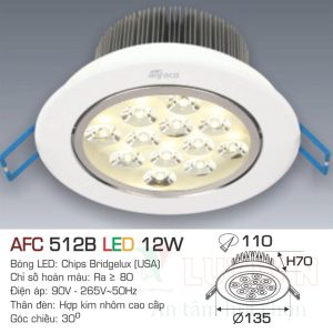Alternative view of Đèn led DoWnlight Anfaco AFC-512B-12W