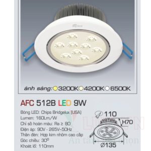 Alternative view of Đèn led DoWnlight Anfaco AFC-512B-9W