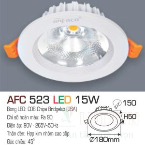 Đèn led âm trần Anfaco AFC-523-15W