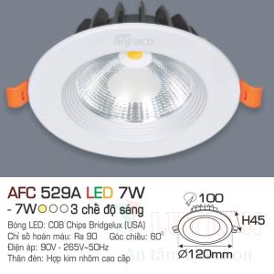 Alternative view of Đèn led doWnlight Anfaco AFC-529A-7W