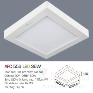 Alternative view of Đèn led ốp trần nổi vuông Anfaco AFC-556-36W