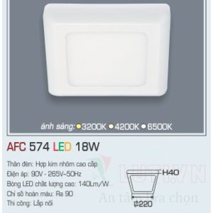 Đèn led ốp trần Anfaco AFC-574-18W