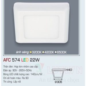Đèn led ốp trần Anfaco AFC-574-22W