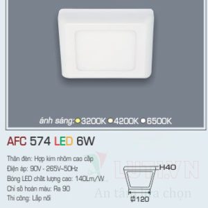 Đèn led ốp trần Anfaco AFC-574-6W