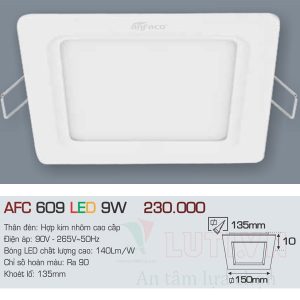 Alternative view of Đèn led Panel Anfaco AFC-609-9W
