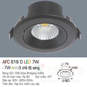 Alternative view of Đèn led DoWnlight Anfaco AFC-618D-7W-3CĐ