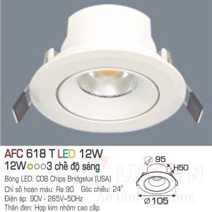 Alternative view of Đèn led DoWnlight Anfaco AFC-618T-12W-3CĐ