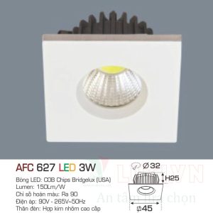 Alternative view of Đèn led âm trần Anfaco AFC-627-3W