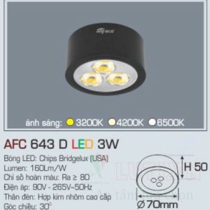 Alternative view of Đèn lon ốp trần nổi tròn Anfaco AFC-643D-3W