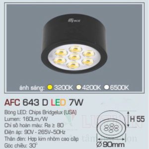 Alternative view of Đèn lon ốp trần nổi Anfaco AFC-643D-7W