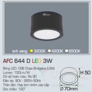Alternative view of Đèn lon ốp trần nổi Anfaco AFC-644D-3W
