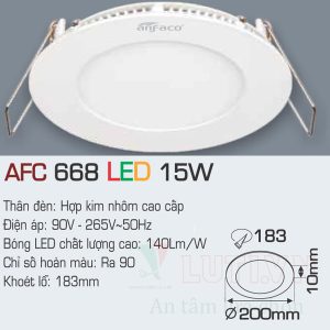 Alternative view of Đèn led panel Anfaco AFC-668-15W-3CĐ