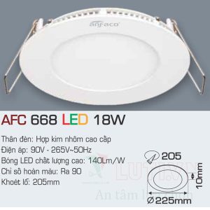 Alternative view of Đèn led panel Anfaco AFC-668-18W-3CĐ
