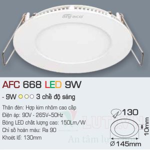 Alternative view of Đèn led panel Anfaco AFC-668-9W-3CĐ