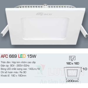 Alternative view of Đèn led panel Anfaco AFC-669-15W-3CĐ