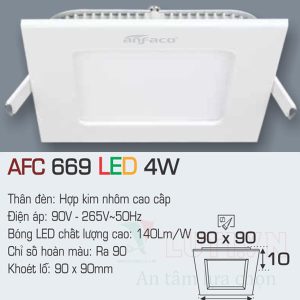 Alternative view of Đèn led panel Anfaco AFC-669-4W