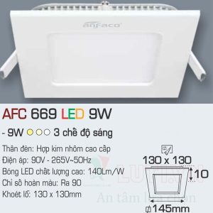 Alternative view of Đèn led panel Anfaco AFC-669-9W-3CĐ