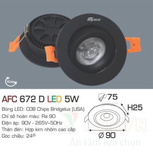 Alternative view of Đèn led doWnlight Anfaco AFC-672D-5W