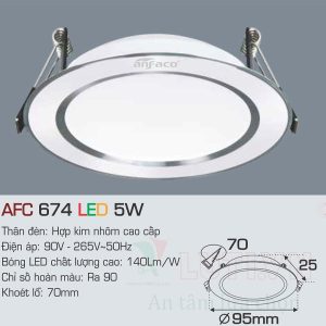 Đèn led âm trần Anfaco AFC-674-5W