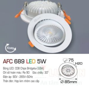 Alternative view of Đèn led âm trần Anfaco AFC-689-5W