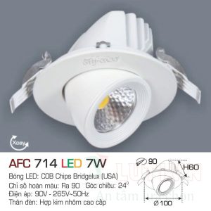 Alternative view of Đèn led âm trần Anfaco AFC-714-7W