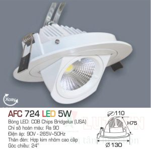 Alternative view of Đèn led âm trần Anfaco AFC-724-5W