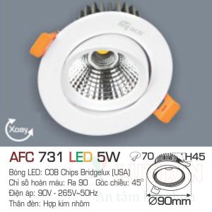 Đèn led âm trần Anfaco AFC-731-5W