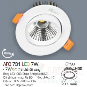 Đèn led DoWnlight Anfaco AFC-731-7W-3CĐ