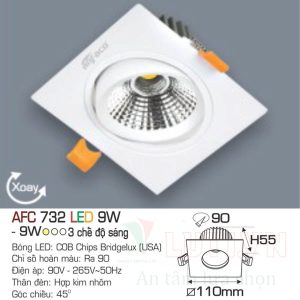 Đèn led DoWnlight Anfaco AFC-732-9W-3CĐ