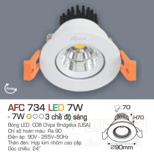 Alternative view of Đèn led âm trần Anfaco AFC-734-7W-3CĐ