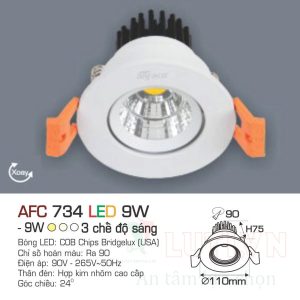Alternative view of Đèn led âm trần Anfaco AFC-734-9W-3CĐ