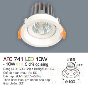 Đèn led DoWnlight Anfaco AFC-741-10W-3CĐ