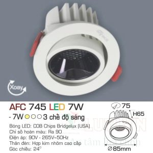 Đèn led DoWnlight Anfaco AFC-745-7W-3CĐ