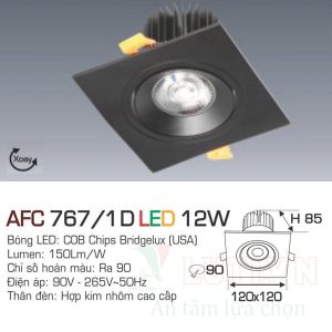 Đèn led DoWnlight Anfaco AFC-767/1D-12W