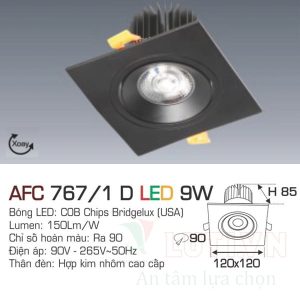 Đèn led DoWnlight Anfaco AFC-767/1D-9W