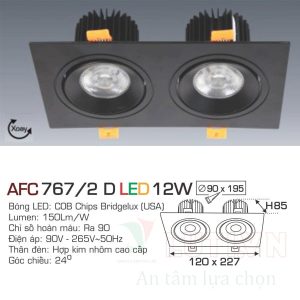 Đèn led DoWnlight Anfaco AFC-767/2D-12W
