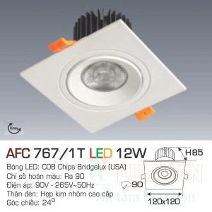 Đèn led DoWnlight Anfaco AFC-767/1T-12W